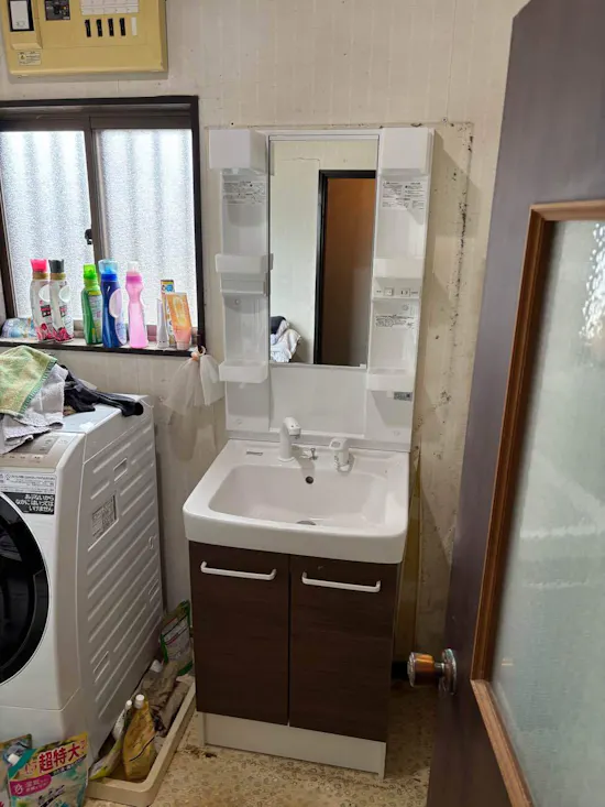 工事後　茨城県牛久市のお客様の洗面化粧台工事