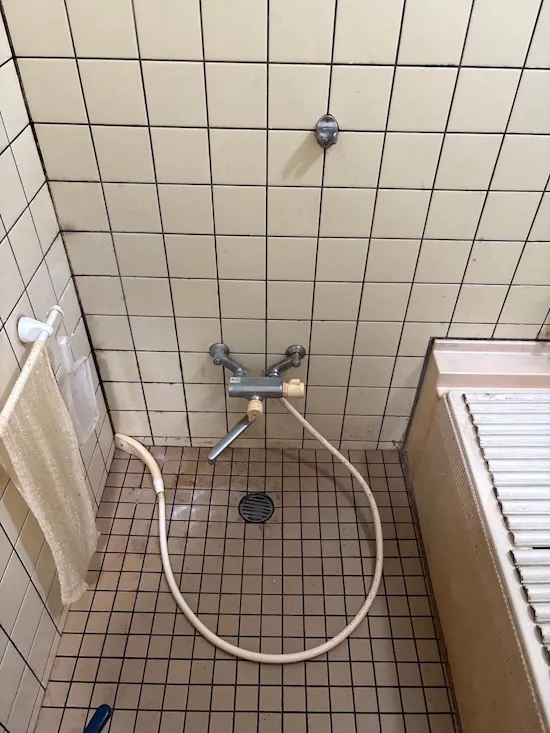 工事前　群馬県太田市のお客様の水栓工事