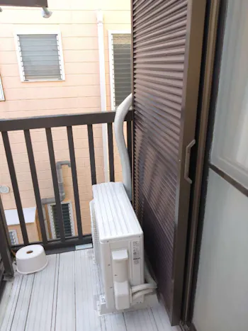 神奈川県横須賀市のお客様のエアコン工事　具体的な工事内容1