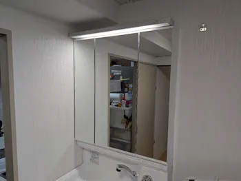 愛知県名古屋市のお客様の洗面化粧台交換工事