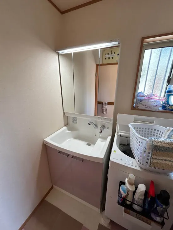 工事後　群馬県高崎市のお客様の洗面化粧台交換工事