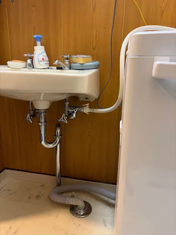 神奈川県小田原市のお客様の洗面化粧台配管工事　具体的な工事内容1