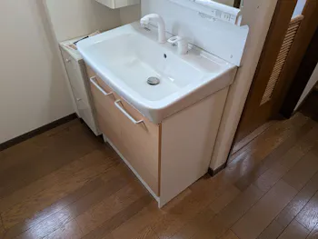 愛知県名古屋市昭和区のお客様の洗面化粧台工事　具体的な工事内容1