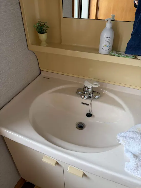 工事後　山梨県南都留郡山中湖村のお客様の洗面化粧台工事