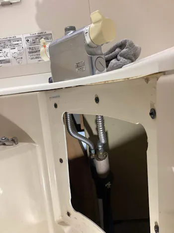 東京都羽村市のお客様の浴室水栓交換工事　具体的な工事内容5