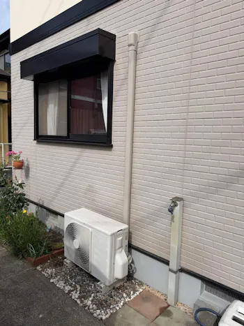 静岡県富士宮市のお客様のエアコン工事　具体的な工事内容3