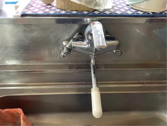 工事前　長野県上田市のお客様の水栓工事