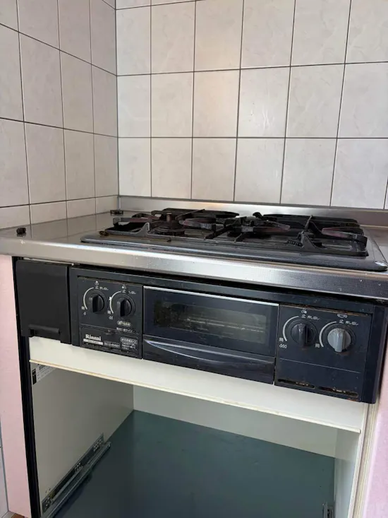 工事前　埼玉県新座市のお客様のビルトインコンロ・ガスコンロ工事