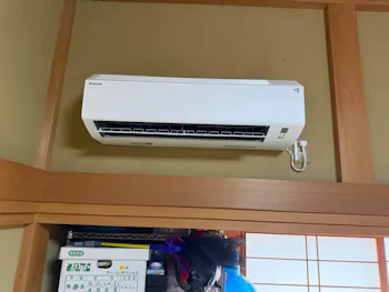 静岡県富士宮市のお客様のエアコン工事