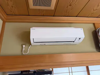 静岡県富士宮市のお客様のエアコン工事　具体的な工事内容1
