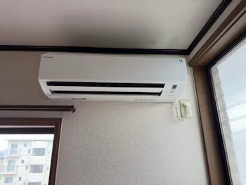 静岡県富士宮市のお客様のエアコン工事　具体的な工事内容2
