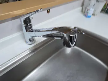 栃木県真岡市のお客様のキッチン水栓工事