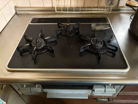 工事前　神奈川県相模原市中央区のお客様のビルトインコンロ・ガスコンロ工事