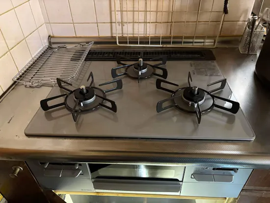 工事後　神奈川県相模原市中央区のお客様のビルトインコンロ・ガスコンロ工事