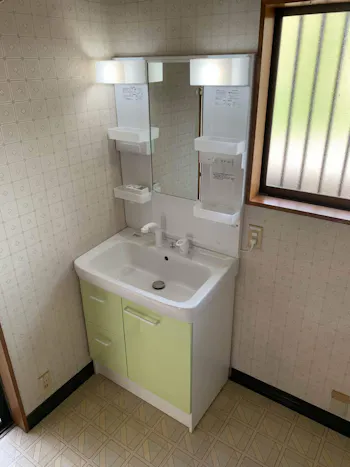 埼玉県羽生市のお客様の洗面化粧台工事