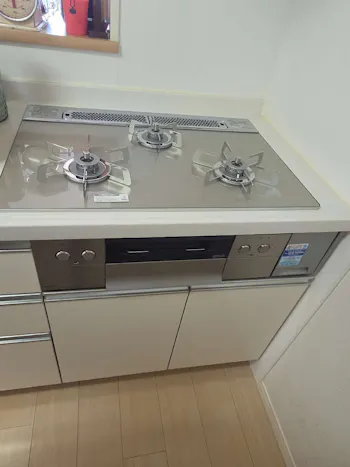 神奈川県茅ヶ崎市のお客様のビルトインコンロ・ガスコンロ工事