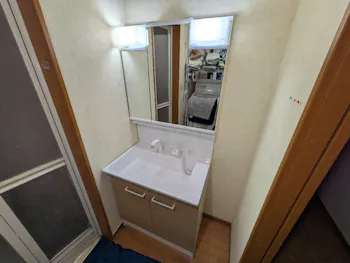 静岡県静岡市のお客様の洗面化粧台工事