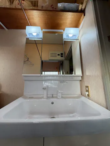 埼玉県新座市のお客様の洗面化粧台交換工事