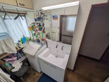 静岡県沼津市のお客様の洗面化粧台工事