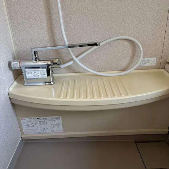 工事後　長野県松本市のお客様の浴室水栓交換工事