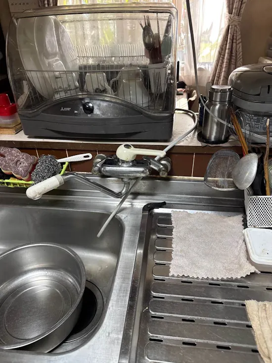 工事前　静岡県磐田市のお客様の水栓工事