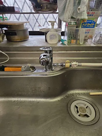 三重県鈴鹿市のお客様の水栓工事