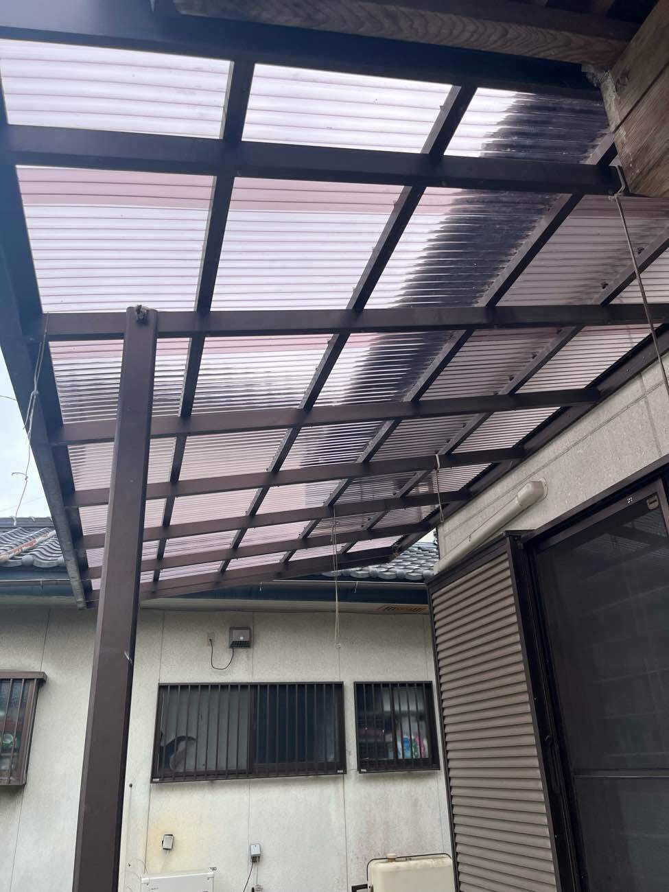 栃木県大田原市のお客様のテラス屋根張替え工事