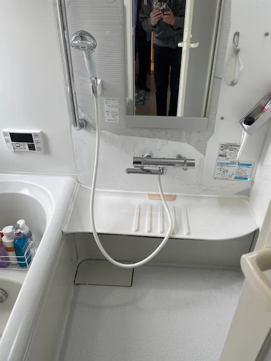 工事後　長野県東御市のお客様の浴室水栓工事