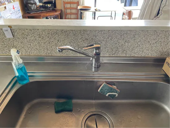 工事前　長野県上田市のお客様の水栓工事