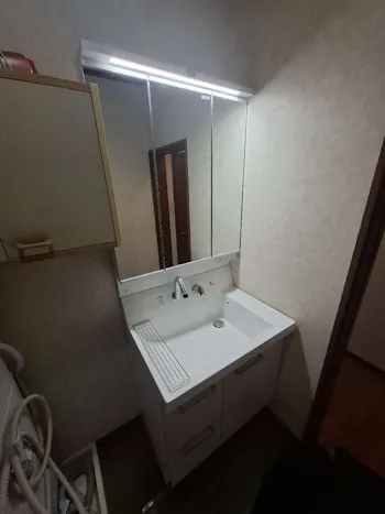 宮城県大崎市のお客様の洗面化粧台工事