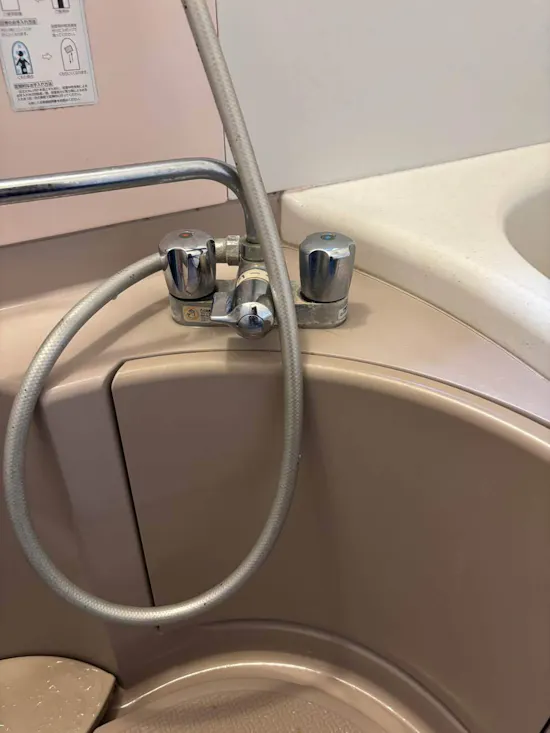 工事前　茨城県北相馬郡利根町のお客様の浴室水栓工事