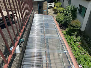 栃木県さくら市のお客様のテラス屋根張り替え工事　具体的な工事内容2