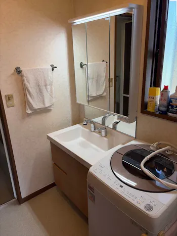 千葉県茂原市のお客様の洗面化粧台工事