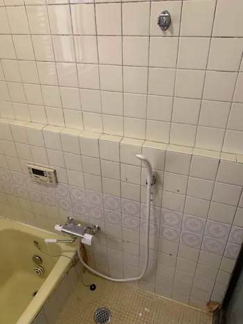 埼玉県熊谷市のお客様の浴室水栓工事