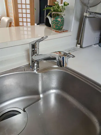 茨城県水戸市のお客様のキッチン水栓工事