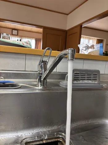 茨城県桜川市のお客様のキッチン水栓交換工事