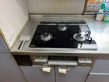 群馬県渋川市のお客様のビルトインコンロ取付工事