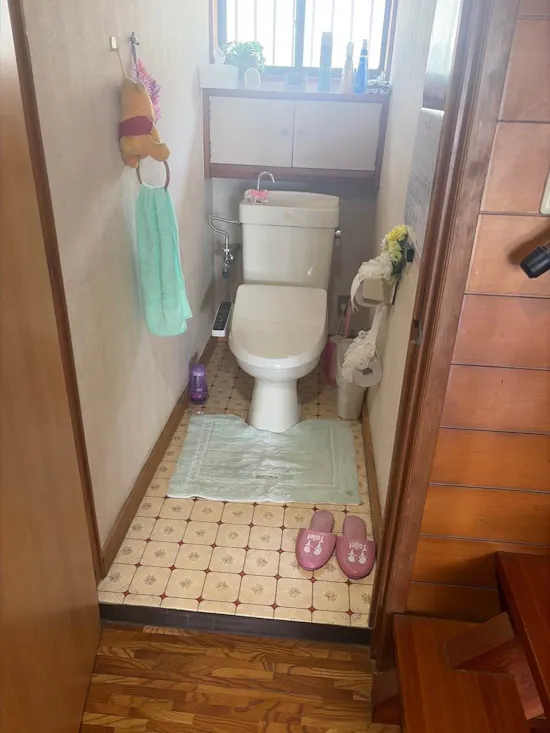 工事前　山梨県富士吉田市のお客様のトイレリフォーム工事