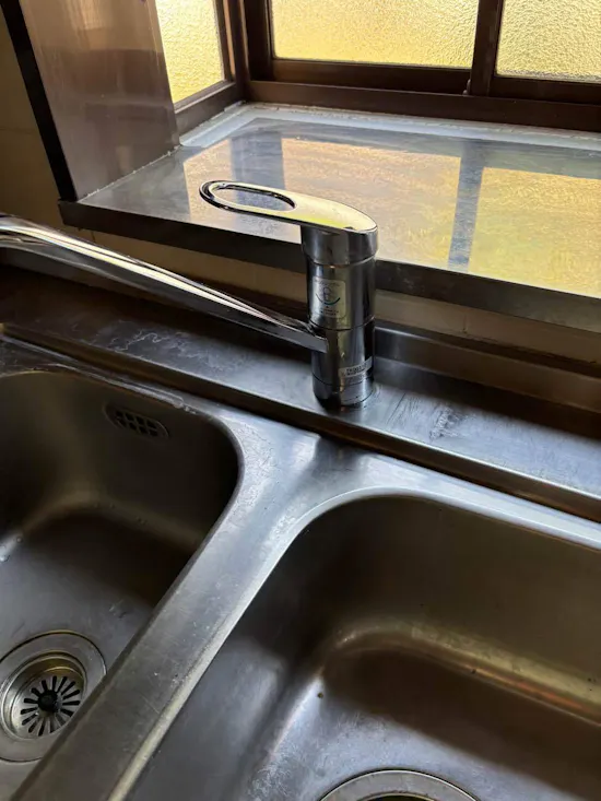 工事前　茨城県龍ケ崎市のお客様の水栓工事