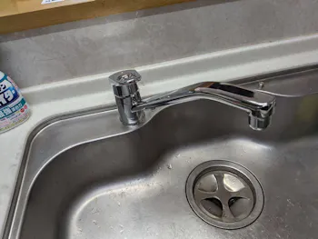 愛知県みよし市のお客様のキッチン水栓工事