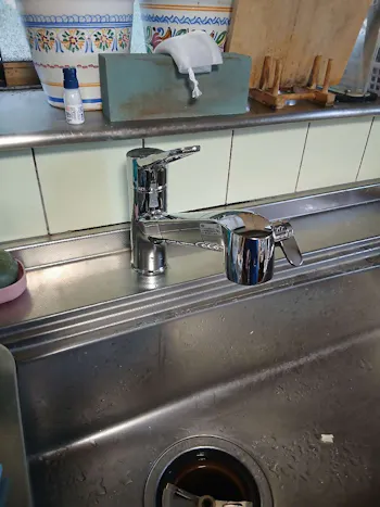 茨城県小美玉市のお客様のキッチン水栓交換工事