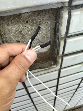 東京都西多摩郡瑞穂町のお客様のドアホン取付工事　具体的な工事内容5