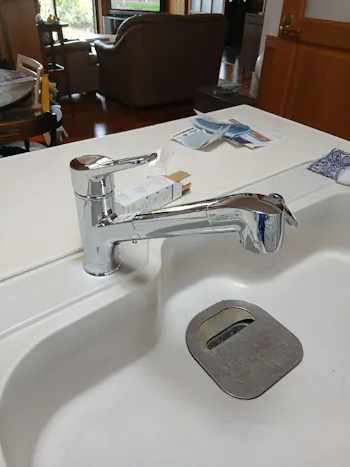 茨城県小美玉市のお客様のキッチン水栓交換工事