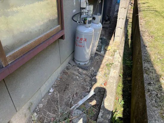 工事前　長野県長野市のお客様の石油給湯器工事