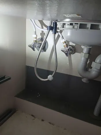 茨城県水戸市のお客様のキッチン水栓工事　具体的な工事内容1