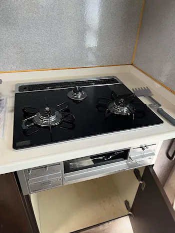 群馬県邑楽郡板倉町のお客様のビルトインコンロ・ガスコンロ工事