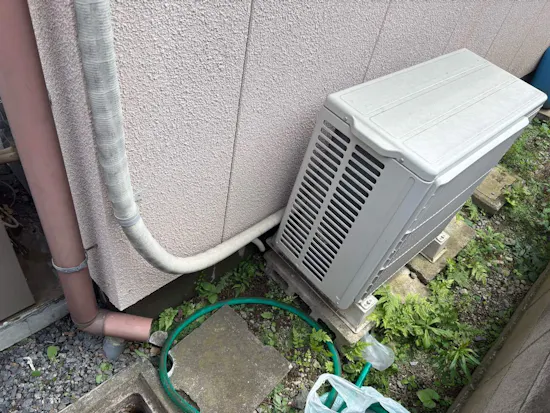 工事前　群馬県桐生市のお客様の浴室排水管交換