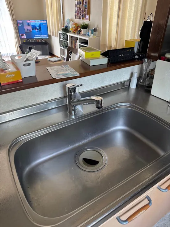 工事後　静岡県袋井市のお客様のキッチン水栓工事
