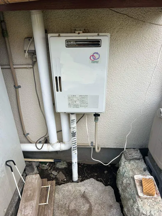 工事前　静岡県沼津市のお客様のガス給湯器工事