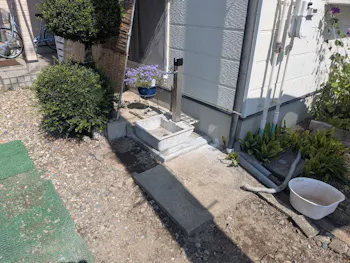 福島県会津若松市のお客様の屋外立水栓工事